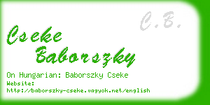 cseke baborszky business card